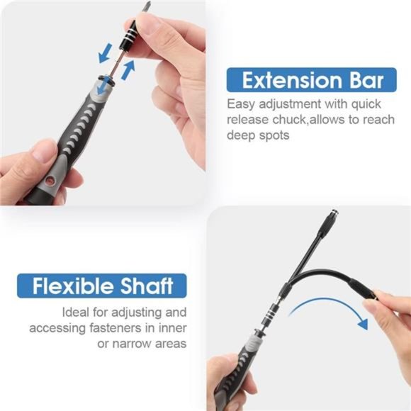 Upgraded Precision Screwdriver Set 130in1 with 120 bits Repair Tool Kit Magnetic - Picture 4 of 6